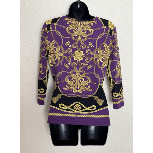 J. McLaughlin Top Catalina Cloth T Shirt Equestrian Old Money Preppy Size Small - Picture 3 of 7